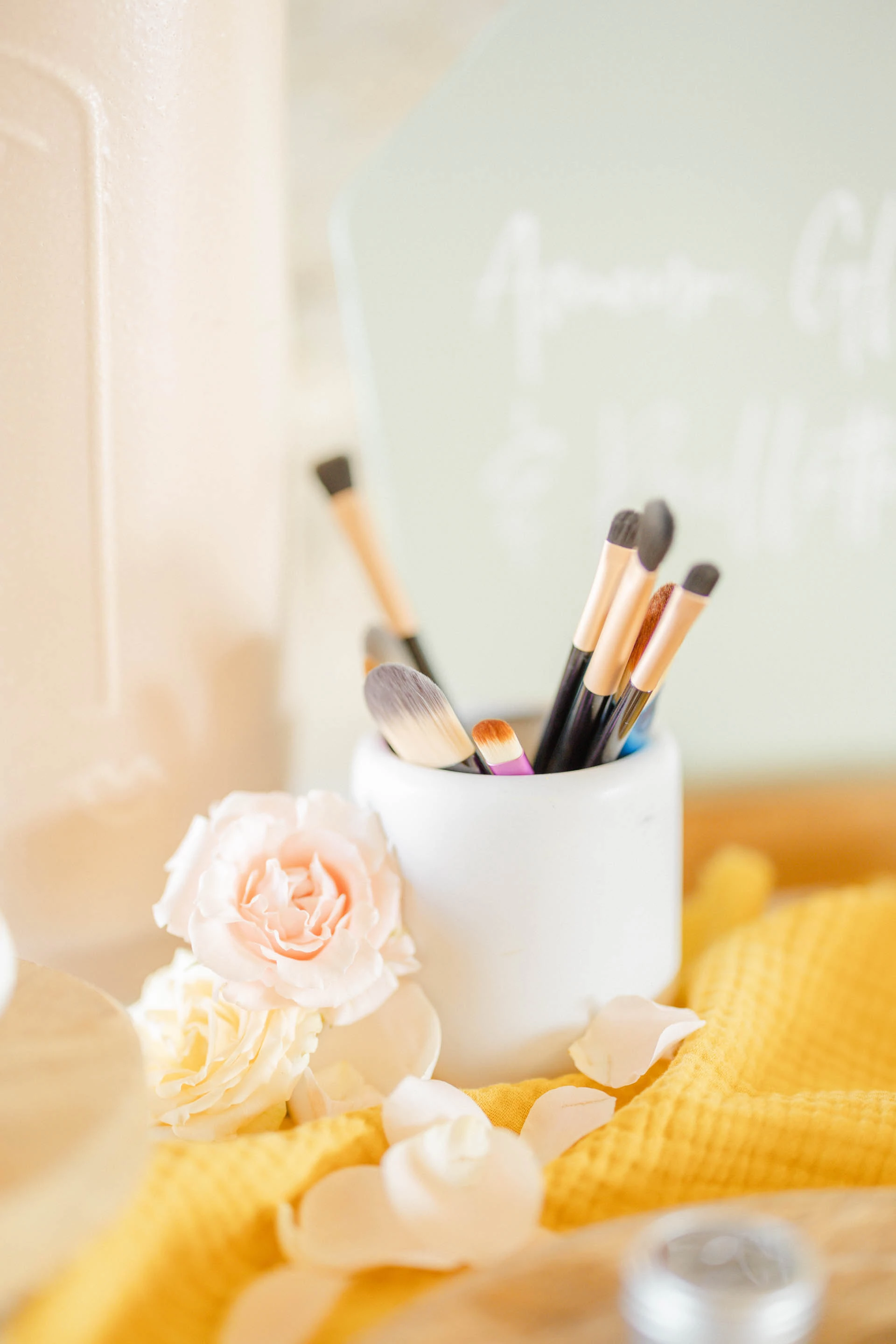 rose fournitures de bureau produits de beauté porcelaine orange